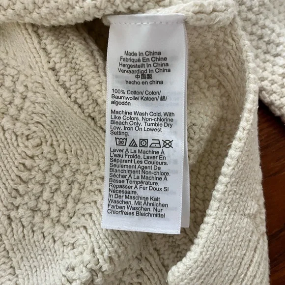 J. Crew Ivory Cable Knit Sweater - Picture 4 of 5